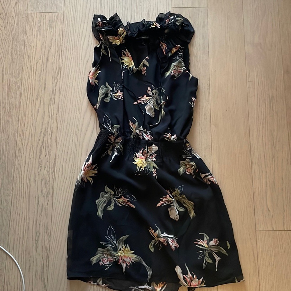 White House Black Market Black Floral Dress